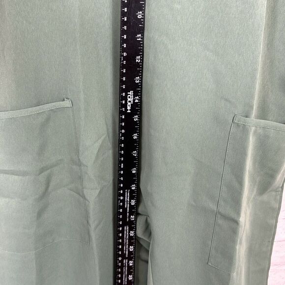 Jumpsuit Overalls Womens Small Spaghetti Strap Sleeveless Pocket Scoopneck Green - Picture 6 of 9